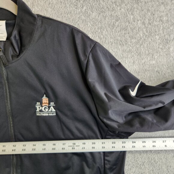 Nike Jacket Mens L Black Storm Fit Victory Golf 2022 PGA Southern Hills Full Zip - Picture 10 of 16